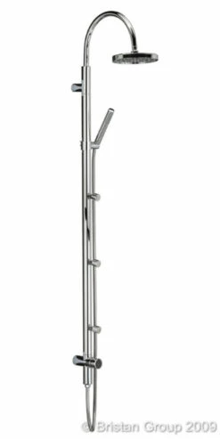 Bristan Prism Shower Pole With Integral Divertor To Handset & Body Jets Chrome Plated) PM SPJ C