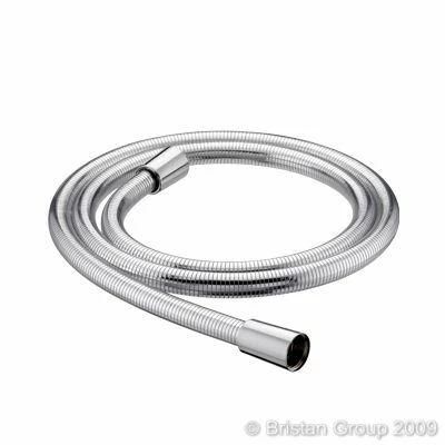 Bristan Smooth Silver 1.5m Large Bore Cone-to-cone Shower Hose (Chrome)