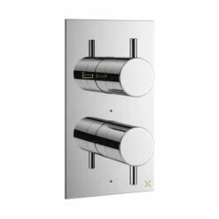 Crosswater Mpro Thermostatic Bath Valve With 2 Way Diverter Chrome - Pro1500rc