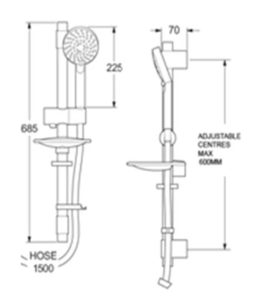 Deva Sense 5 Function Signature Shower Kit - Image 2