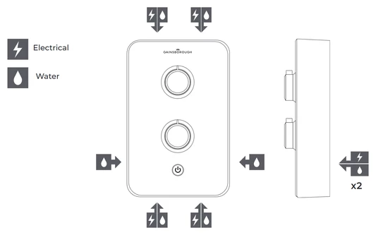 Gainsborough Slim Duo Electric Shower (Titamium Grey) 9.5kw - GSDTG95 - Image 8