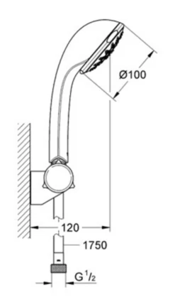 Grohe 28843 Champagne Ef Shower Kit 4Sp - 28843000