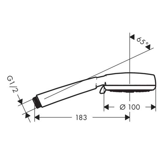 Hansgrohe Crometta 100 Multi 3-spray Shower Head (Chrome) - 26823400 - Image 2