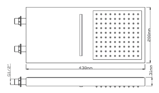 Hudson Reed Fixed Head With Waterblade - Head48 - Image 2