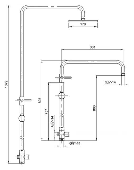 Hudson Reed Telescopic Kit 2 - A3114 - Image 2