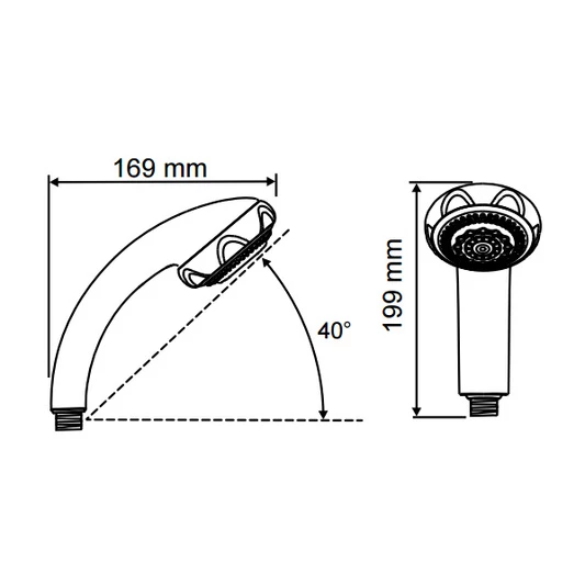 Mira Logic 4-spray Eco Shower Head For Power/Mixer Showers (White) - 1.1540.268 - Image 2