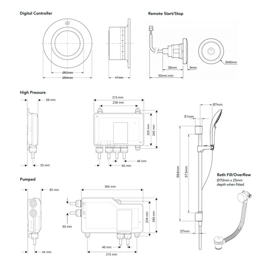 Mira Mode Dual Bath/Shower Hp/Combi - 1.1874.011 - Image 6