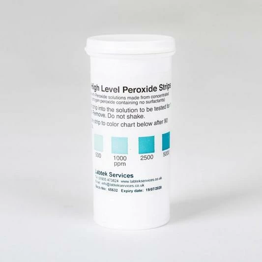 Safesol Test Strips That Measure 0-5000ppm Peroxide (Qty 50) - TS50-0-5000