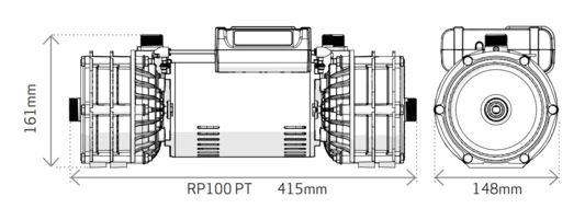 Salamander Right Pump 100 PT 3.0 Bar Twin Positive Head Centrifugal Shower And House Pump - RP100PT - Image 2