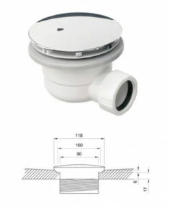 Simpsons Crosswater High Flow Shower Waste - Sthfw6190