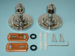 Sirrus Antique Wall Mounted Shower Bracket Kit With Fixings (Chrome) - SK760417CP