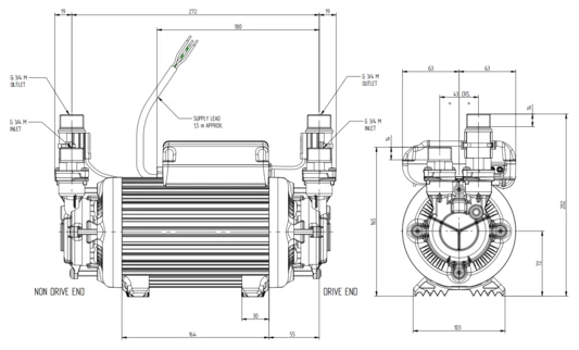 Stuart Turner Monsoon Standard S4.5 Bar Twin - 46418 - Image 2