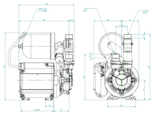 Stuart Turner Monsoon Universal U4.5 Bar Single - 46414 - Image 3