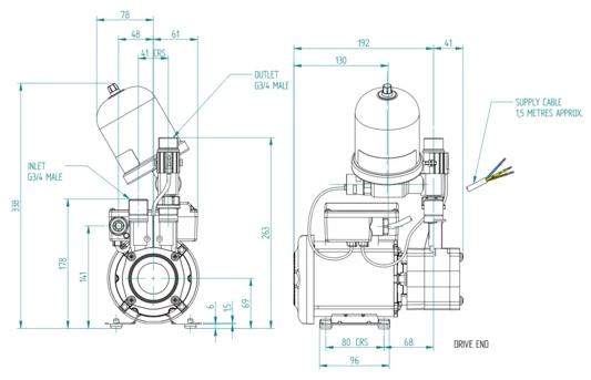 Stuart Turner Showermate Universal U2.6 Bar Single - 46534 - Image 2