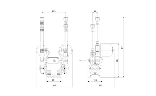 Grundfos Amazon 1.5 Bar Universal Twin Impeller Brass Heavy Duty Regenerative Shower Pump - 96787503 - Image 2