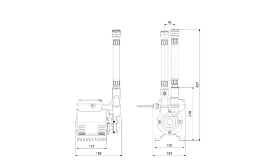 Grundfos Amazon 3.0 Bar Positive Single Impeller Brass Heavy Duty Regenerative Shower Pump - 96787464 - Image 2