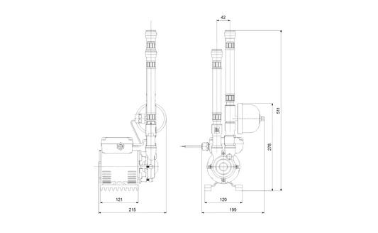 Grundfos Amazon 3.0 Bar Universal Single Impeller Brass Heavy Duty Regenerative Shower Pump - 96787512 - Image 2