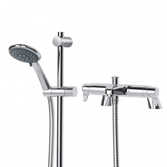 Triton Eden Tmv2 Bath Shower Mixer With Riser Rail Kit - Unedthbsmrr - Image 2