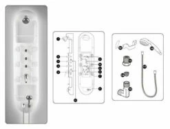 Triton Unichrome Shower Tower Fixed Head (White) - 7993088