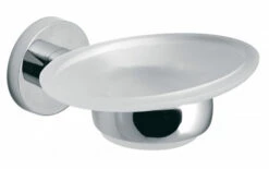Vado Elements Frosted Glass Soap Dish And Holder Wall Mounted (Chrome) - Ele-182-C/P