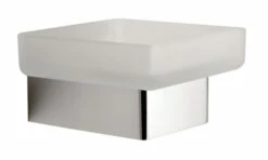 Vado Shama Frosted Glass Soap Dish And Holder Wall Mounted (Chrome) - Sha-182-C/P
