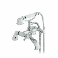 Vado Victoriana Deck Mounted Bath Shower Mixer - Chrome - Ax-Vic-131/S/Cd-Cp